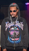 Load image into Gallery viewer, Midnight Mantra Zip up Hoodie