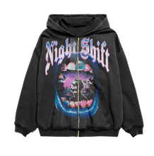 Load image into Gallery viewer, Midnight Mantra Zip up Hoodie
